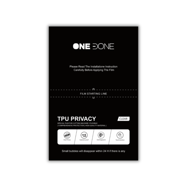 ONEDONE - TPU PRIVACY - CLEAR - 12×18cm
