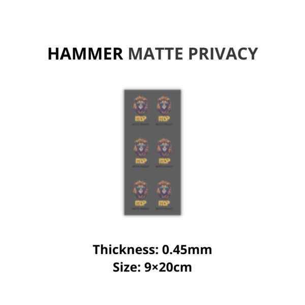 MSP - PET - MATTE PRIVACY - 0.45mm - 9×20cm
