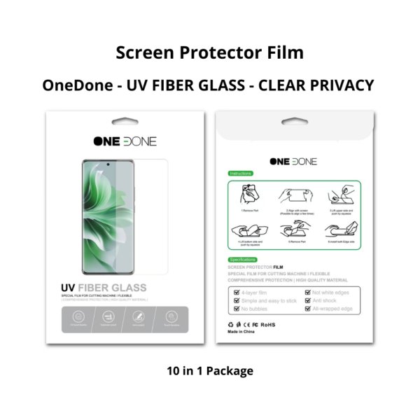 ONEDONE - UV FIBER GLASS - CLEAR PRIVACY - 12×18cm